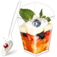 thumbnail image 2 of 50Pcs Dessert Cups with 50 Spoons and 50 Lids 150ML Reusable Dessert Square Cups Washable Parfait Appetizer Cup Dessert Cup Bowl Plastic Dessert Cup for Dessert Pudding Mousse Yogurt Snac, 2 of 11