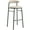 Dark Taupe, variant on LeisureMod Lume Series Modern Bar Stool Upholstered in Polyester Contemporary Accent Kitchen Counter Stool for Dining Room and Kitchen in White
