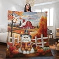 thumbnail image 2 of Thanksgiving Persian Pilgrim Grateful, Thankful, Blessed Fall Welcome Quilt Blanket Cat Lover Kitten Owner Gifts Cozy Comforter Throw Blanket - 00021, 2 of 5