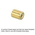 thumbnail image 5 of Uxcell M10 to M4 Sleeve Reducing Nut 12mm Long Threaded Hollow Tube Adapter Brass Coupler Connector 5 Pack, 5 of 5