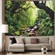 thumbnail image 5 of Tapiz Decorativo de Pared Dormitorio - Bosque Tropical Naturaleza Eco Plantas Cascada - 200 x 150 cm Grande - Papel Pintado de Tela - Tapiz de Pared Estético - Decoración Panorámica JAMW Sencillez, 5 of 5