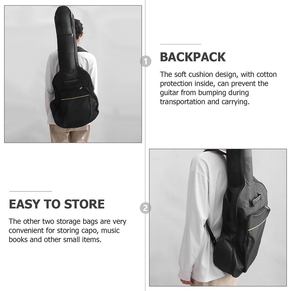 Soimiss Travel Guitar Backpack with Soft Padding and Adjustable Straps for Electric and Folk Guitars