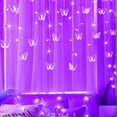 thumbnail image 3 of EONQY LED Curtain Lights, 3.5M 16 Pcs Butterfly Curtain Fairy Lights USB Powered 8 Modes Butterfly Strings Light for Wedding Bedroom Party Window, 3 of 8