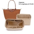 thumbnail image 4 of Organizador de cosméticos con inserto de fieltro para bolso de mano, moldeador de bolsa de maquillaje, divisor de almacenamiento para bolso tipo hobo para Longchamp LE PLIAGE, 4 of 5