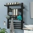 thumbnail image 5 of Miumaeov Towel Warmer Heater & Wall-mounted Drying Rack +Shelf w/ Timer and Shelf Hook Black, 5 of 10