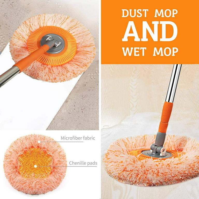 Big Mop Flexible Rotating Floor Mop Premium Dust Mop Dry And - Temu
