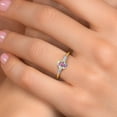thumbnail image 4 of Gem Stone King 10K Yellow Gold Mercury Mist Mystic Topaz and Lab Grown Diamond Engagement Ring for Women | 1.20 Cttw | Oval 7X5MM | Gemstone November Birthstone | Size 9, 4 of 6