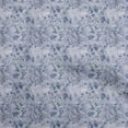 thumbnail image 1 of oneOone Cotton Jersey Medium Blue Fabric Asian-Tie & Dye-Floral Quilting Supplies Print Sewing Fabric By The Yard 58 Inch Wide, 1 of 4