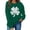 White2, variant on Posijego Womens St Patricks Day Sweatshirts Spring Clothes Crew Neck Casual Long Sleeve Printed Pullover Tops