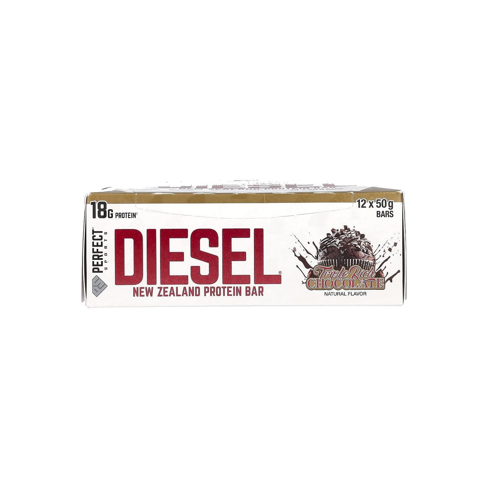 PERFECT Sports Diesel, New Zealand Protein Bar, Triple Rich Chocolate, 12 Bars, 50 g Each