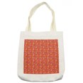 thumbnail image 1 of Floral Tote Bag, Exotic Leaves Botanical Summer Theme Happy Warm Tones, Cloth Linen Reusable Bag for Shopping Books Beach and More, 16.5" X 14", Cream, by Ambesonne, 1 of 2