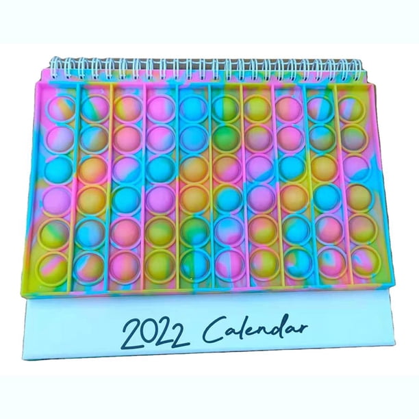 Push Bubble Finger Sensory Toys 2022 Cubierta De Burbuja De Silicona Calendario De Descompresión Flip Calendario De Escritorio Yuarrent FN007063-05