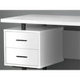 thumbnail image 3 of Pemberly Row Computer Desk Home Office Laptop Storage Drawers 60"L - Metal White, 3 of 5