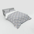 thumbnail image 3 of Ambesonne Geometric Bedding Set 3 Pcs, Modern Nested Squares, Twin XL, Dried Rose Slate Blue, 3 of 3