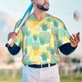thumbnail image 4 of Fotbe Pineapples1 Baseball Jersey Shirt for Men and Women, Casual Short Sleeves Button Down T-Shirt-Large, 4 of 9