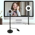 thumbnail image 3 of Webcam HD, Base Multifonctionnelle Poteau Rétractable Trois Couleurs Autofocus Web Cam avec Microphone Intégré, Caméra USB 1080P avec Lumière Réglable pour PC Mac Ordinateur Portable Bureau, 3 of 7