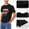 thumbnail image 6 of Good Better Best Men's Cotton HD Print Short Sleeve T-Shirt Crew Neck Top Black S, 6 of 7