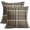 Grey Brown, variant on Fall Plaid Pillow Covers 18x18 Set of 2 Orange Blue Buffalo Plaid Tartan Print Autumn Themed Decorative Throw Pillows Outdoor Pillowcase Square Linen Farmhouse Cushion Case Decor for Couch Sofa Bed