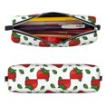 thumbnail image 2 of Haiem Strawberry Print Leather Pencil Case Art Supplies Case Zipper Pencil Pouch Stationery Storage Pencil Bag, 2 of 7