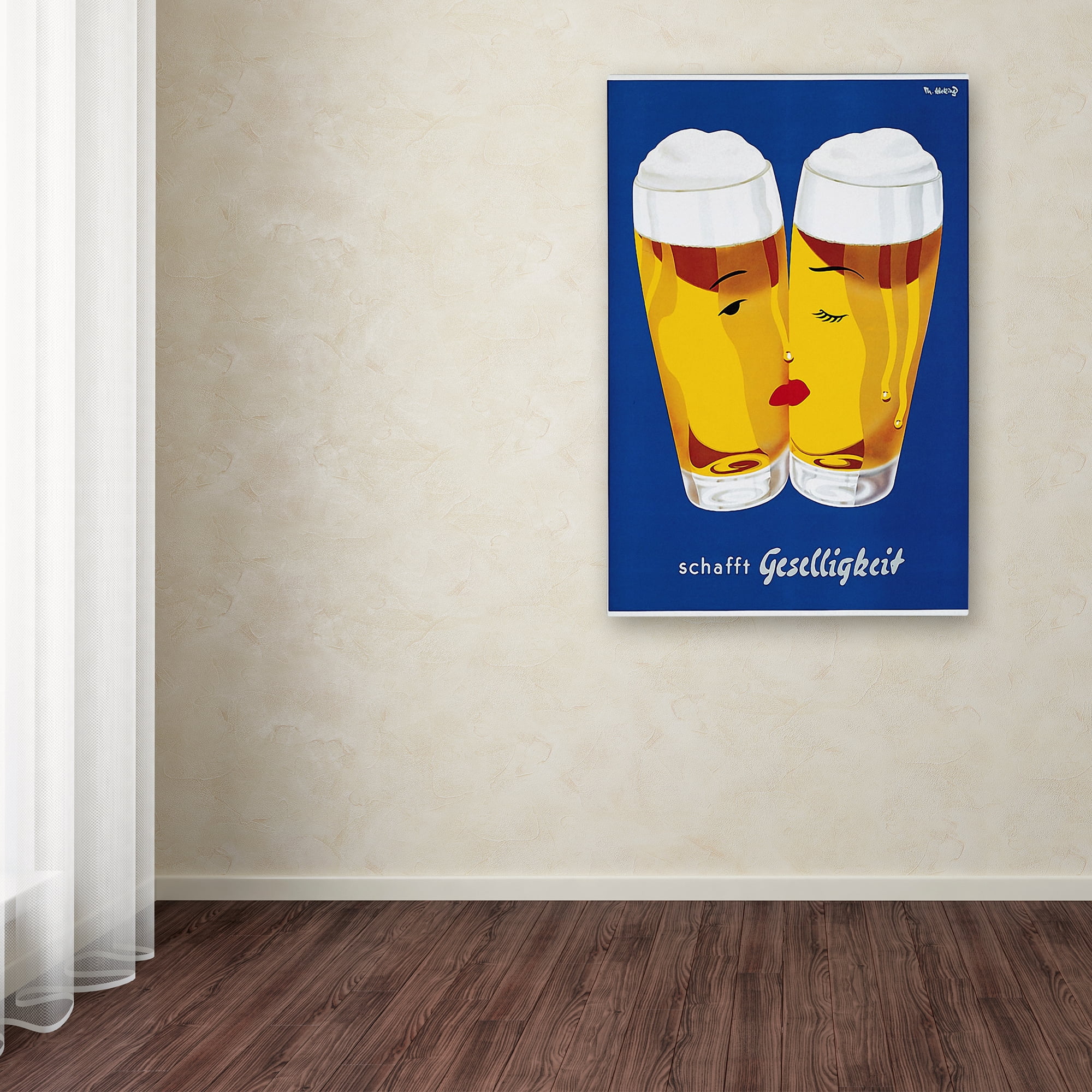 Trademark Fine Art 'Beer Creates Sociability' Canvas Art by Vintage Lavoie