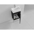 thumbnail image 5 of Fine Fixtures - Modern Black Marble 18" Bathroom Vanity Set,Chrome Hardware, vitreous China Sink Top, 5 of 8