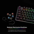 thumbnail image 4 of Interruptores azules Outemu para una respuesta de clic, teclas lineales verdes, experiencia de juego mejorada Teclado mecánico para juegos de 87 teclas con iluminación RGB, 4 of 8