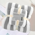 thumbnail image 5 of JeashCHAT 2 Piece Striped Towel Set, Bath Towel and Hand Towel, Super Soft Highly Absorbent Quick Dry Towels, Face Towel Bath Towel Set for Bathroom Shower Hotel Beach Pool Spa, Gray, 5 of 8