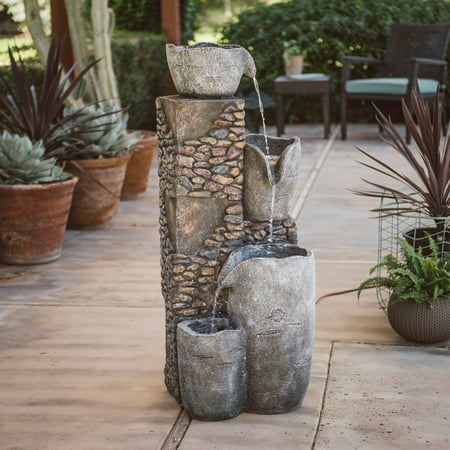 Belham Living Woodcreek 43 in. Four Tier Fountain
