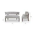 thumbnail image 4 of Jennifer Taylor Home Jared Roll Arm Tufted Polyester Fabric Bench in Silver Gray, 4 of 11