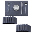 thumbnail image 1 of Set de 12 Individuales Denim Azul Leetaltree - Individuales Resistentes al Calor y Antideslizantes para Mesa de Comedor, Lavables y Duraderos de PVC Vinílico Tejido (Denim Azul, 12), 1 of 9