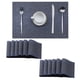thumbnail image 1 of Set de 12 Individuales Denim Azul Leetaltree - Individuales Resistentes al Calor y Antideslizantes para Mesa de Comedor, Lavables y Duraderos de PVC Vinílico Tejido (Denim Azul, 12), 1 of 9