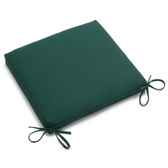 Blazing Needles 20-inch by 19-inch Twill Chair Cushion Forest Green