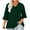 Green, variant on VEKDONE 3/4 Ruffled Sleeve Tops for Women Summer Loose Fit Plus Size Tunics Tops Trendy Tiered Pleated Blouse Solid Color V-Neck Dressy Tshirts Summer