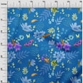 thumbnail image 3 of oneOone Cotton Silk Medium Blue Fabric Floral Diy Clothing Quilting Fabric Print Fabric By Yard 42 Inch Wide, 3 of 4
