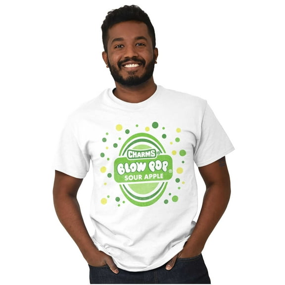 Sour Apple Blow Pop Retro Candy Logo Men's Graphic T Shirt Tees Brisco Brands M