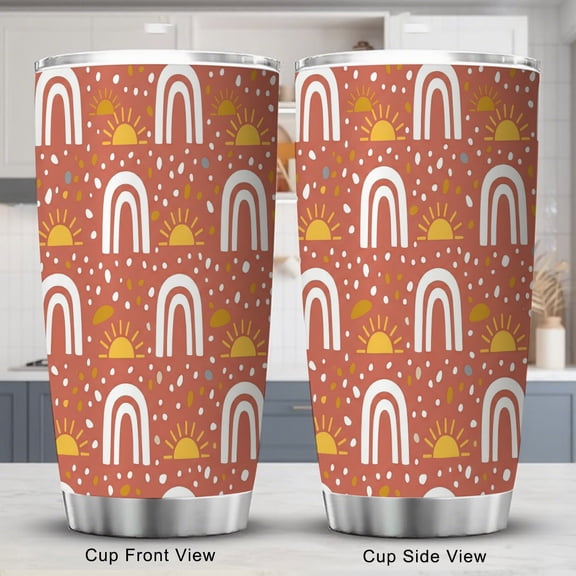 Daisy Tumbler 20oz Holiday Birthday Gift Women Friend with Lid Pink Cute Flower Travel Coffee Cup