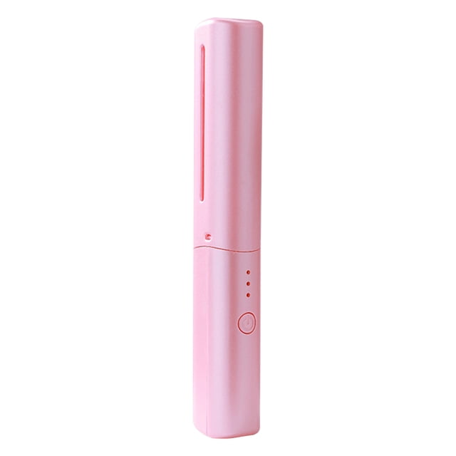 Cepillo Antiescaldaduras Portátil Alisador Eléctrico USB Recargable Rosa
