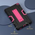 thumbnail image 4 of Dteck Rugged Case for for Onn 8 Inch Tablet Gen 3 (2022 Model:100071483), Heavy Duty Hybrid Shockproof Kickstand Cover Case, Black + Rose, 4 of 7