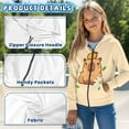 thumbnail image 6 of chaqlin Cartoon Capybara Hoodies for Girls 6-7 Trendy Full-Zip Sweatshirts Kids Long Sleeve Hooded Jacket Fall Winter Fashion Outerwear with Pockets, 6 of 7