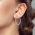 thumbnail image 5 of MULA European Original Solid 925 Sterling Silver Round Hoop Earrings 5A Zircon For Women Jewelry Birthday Gift, 5 of 7