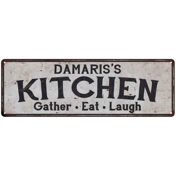 DAMARIS's Kitchen Rustic Chic Decor Gift 6x18 Sign 106180051811