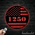 thumbnail image 5 of Handmadetneonsign American Flag Address House Number, Flag Home Address Metal, American House Address 63480, 5 of 5