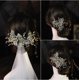 thumbnail image 5 of Horquillas para el pelo de boda, horquilla de flores plateadas, accesorios para el cabello de novia con perlas para mujeres y niñas, accesorios para el cabello de boda para novias dorados, 5 of 5