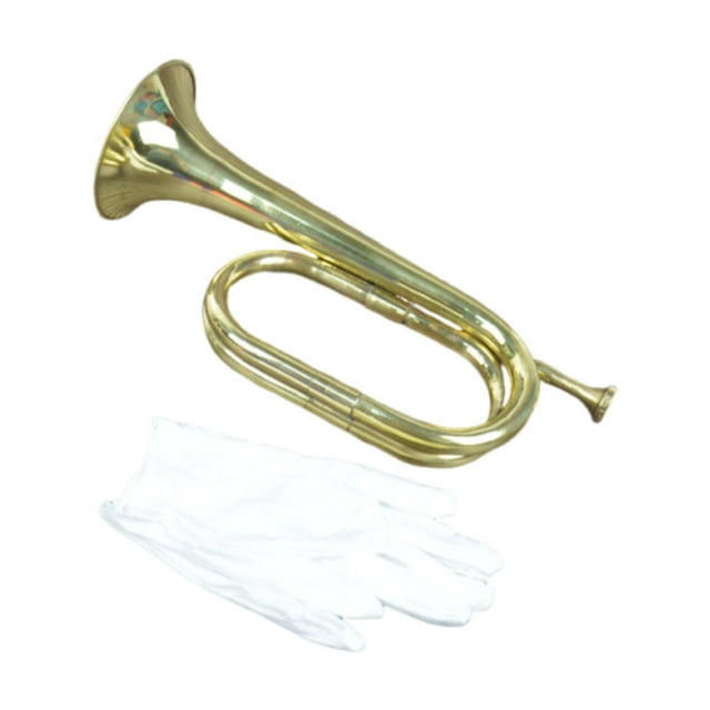 Trompeta, , instrumento musical de viento, retro, dorado, de cobre, instrumento de latón, trompeta de caballería para estudiantes, banda