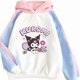 thumbnail image 1 of Sudadera SANMU holgada con estampado de símiles de Kuromi en contraste, 1 of 1