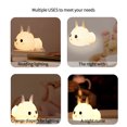 thumbnail image 4 of Luz De Noche Para Niños, Conejito, Lámpara Bonita De Silicona Para Guardería, Luz De Noche Para Bebé, Conejo, Luz De Noche Para Niños De Silicona Bonita seitruly HA025678-02, 4 of 6