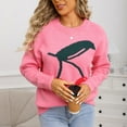 thumbnail image 5 of Tnhcen Women's Cherry Print Sweater Soft Acrylic Knit Top Casual Crewneck Pullover Fall Winter Warm Wear Long Sleeve Comfort S-XL, 5 of 8