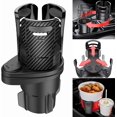 thumbnail image 1 of Adaptador de extensión de portavasos automático, portavasos de agua multifuncional 2 en 1 montado en vehículo, rotación retráctil (1 pieza, fibra de carbono negra) JAMW Sencillez, 1 of 5