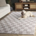 thumbnail image 3 of SAFAVIEH Montauk Taryn Checkered Cotton Area Rug, Brown/Ivory, 8' x 10', 3 of 11