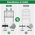 thumbnail image 2 of Oumilen Garden Fence 7 Pack, 23.5in(H) x 15ft(L) No Dig Decorative Garden Fence, Rustproof Metal Wire Garden Fence, 2 of 6